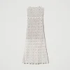 Robes De Cérémonie | Robes Élégantes*TWINSET Milano Robe Longue Bustier En Maille Crochet Blanc Neige