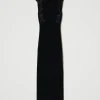 Robes De Cérémonie | Robes Élégantes*TWINSET Milano Robe Longue En Maille Avec Dentelle Noir