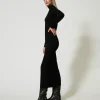 robe_longue_en_maille_ave_3.webp Robes En Maille | Robes Longues*TWINSET Milano Robe Longue En Maille Avec Ajour Noir