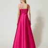 robe_longue_en_serg_mikad_3.webp Robes De Cérémonie | Robes Élégantes*TWINSET Milano Robe Longue En Sergé Mikado Super Pink