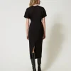 robe_midi_avec_bride_oval_3.webp Robes De Cérémonie | Robes Élégantes*TWINSET Milano Robe Midi Avec Bride Oval T Noir