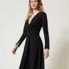 robe_midi_en_jersey_crp_2.webp Robes Midi*TWINSET Milano Robe Midi En Jersey Crêpé Noir