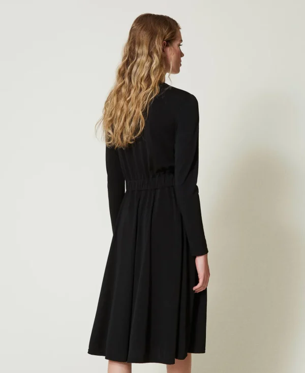 robe_midi_en_jersey_crp_3.webp Robes Midi*TWINSET Milano Robe Midi En Jersey Crêpé Noir