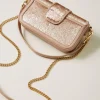 Mini Sacs | Sacs Porté Épaule*TWINSET Milano Sac à Bandoulière «Amie» Avec Sequins Rose « Peach Pink »