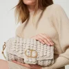 Sacs Porté Épaule | Sacs À Bandoulière*TWINSET Milano Sac à Bandoulière «Amie» Moyen En Tricot Blanc « White Cream »