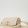 Sacs Porté Épaule | Sacs À Bandoulière*TWINSET Milano Sac à Bandoulière «Amie» Moyen En Tricot Blanc « White Cream »