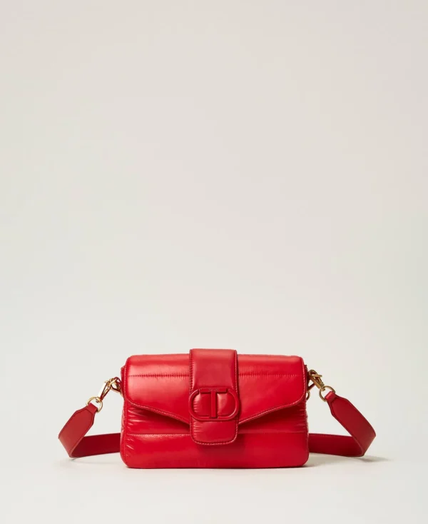 sac__bandoulire_amie_ski__0.webp Sacs Porté Épaule | Sacs À Bandoulière*TWINSET Milano Sac à Bandoulière «Amie Ski» Moyen En Nylon Rouge Vénitien