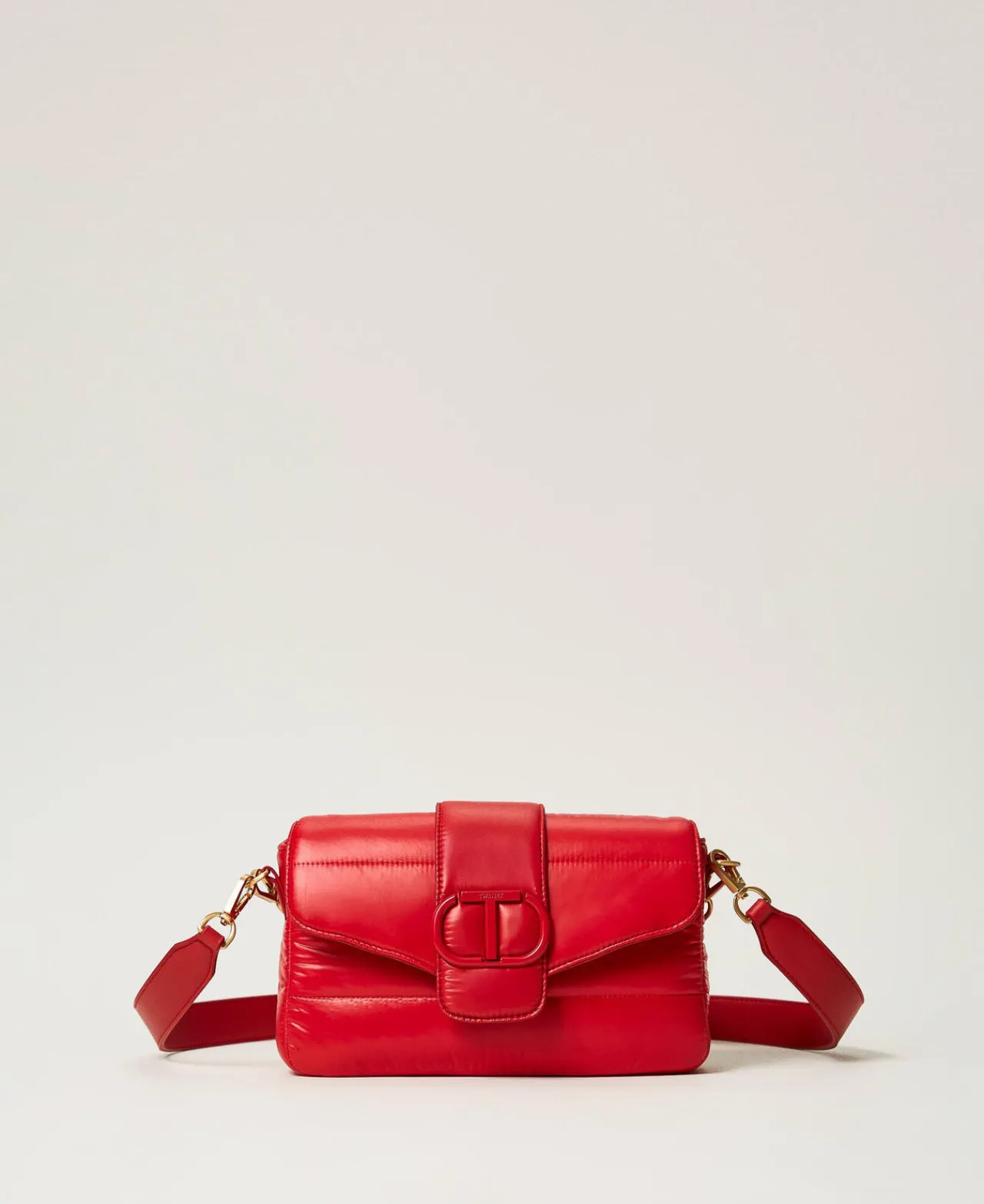 sac__bandoulire_amie_ski__0.webp Sacs Porté Épaule | Sacs À Bandoulière*TWINSET Milano Sac à Bandoulière «Amie Ski» Moyen En Nylon Rouge Vénitien