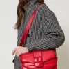 sac__bandoulire_amie_ski__1.webp Sacs Porté Épaule | Sacs À Bandoulière*TWINSET Milano Sac à Bandoulière «Amie Ski» Moyen En Nylon Rouge Vénitien
