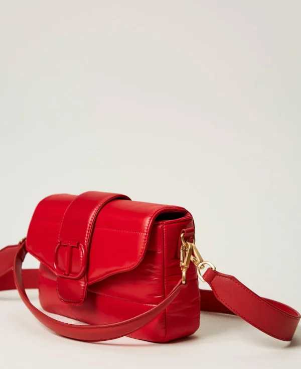 sac__bandoulire_amie_ski__2.webp Sacs Porté Épaule | Sacs À Bandoulière*TWINSET Milano Sac à Bandoulière «Amie Ski» Moyen En Nylon Rouge Vénitien
