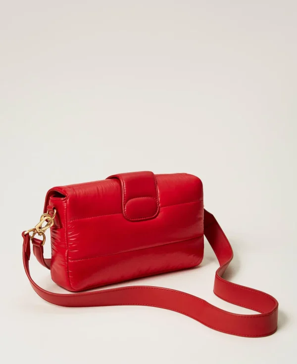 sac__bandoulire_amie_ski__3.webp Sacs Porté Épaule | Sacs À Bandoulière*TWINSET Milano Sac à Bandoulière «Amie Ski» Moyen En Nylon Rouge Vénitien