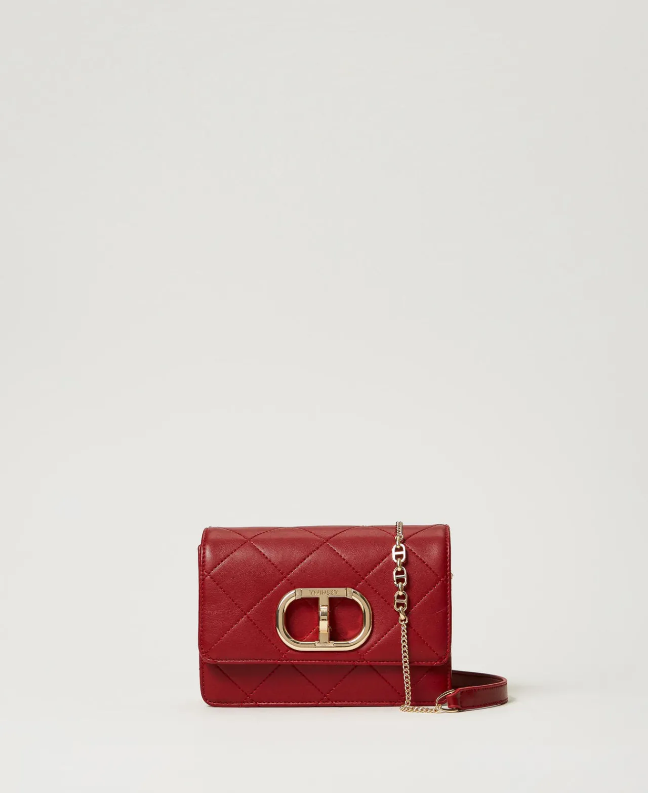 sac__bandoulire_avec_ferm_0.webp Mini Sacs | Sacs Porté Épaule*TWINSET Milano Sac à Bandoulière Avec Fermeture Oval T Rouge Pompéien