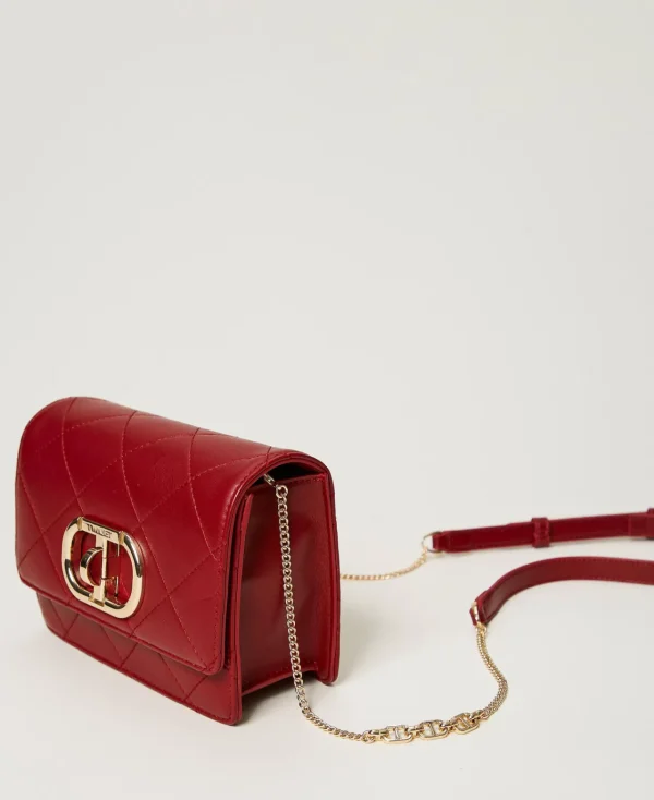 sac__bandoulire_avec_ferm_2.webp Mini Sacs | Sacs Porté Épaule*TWINSET Milano Sac à Bandoulière Avec Fermeture Oval T Rouge Pompéien