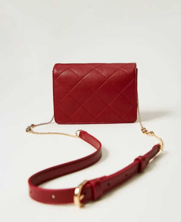 sac__bandoulire_avec_ferm_3.webp Mini Sacs | Sacs Porté Épaule*TWINSET Milano Sac à Bandoulière Avec Fermeture Oval T Rouge Pompéien