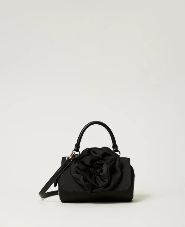 sac__bandoulire_avec_gran_0.webp Sacs Porté Épaule | Sacs À Bandoulière*TWINSET Milano Sac à Bandoulière Avec Grande Fleur Noir