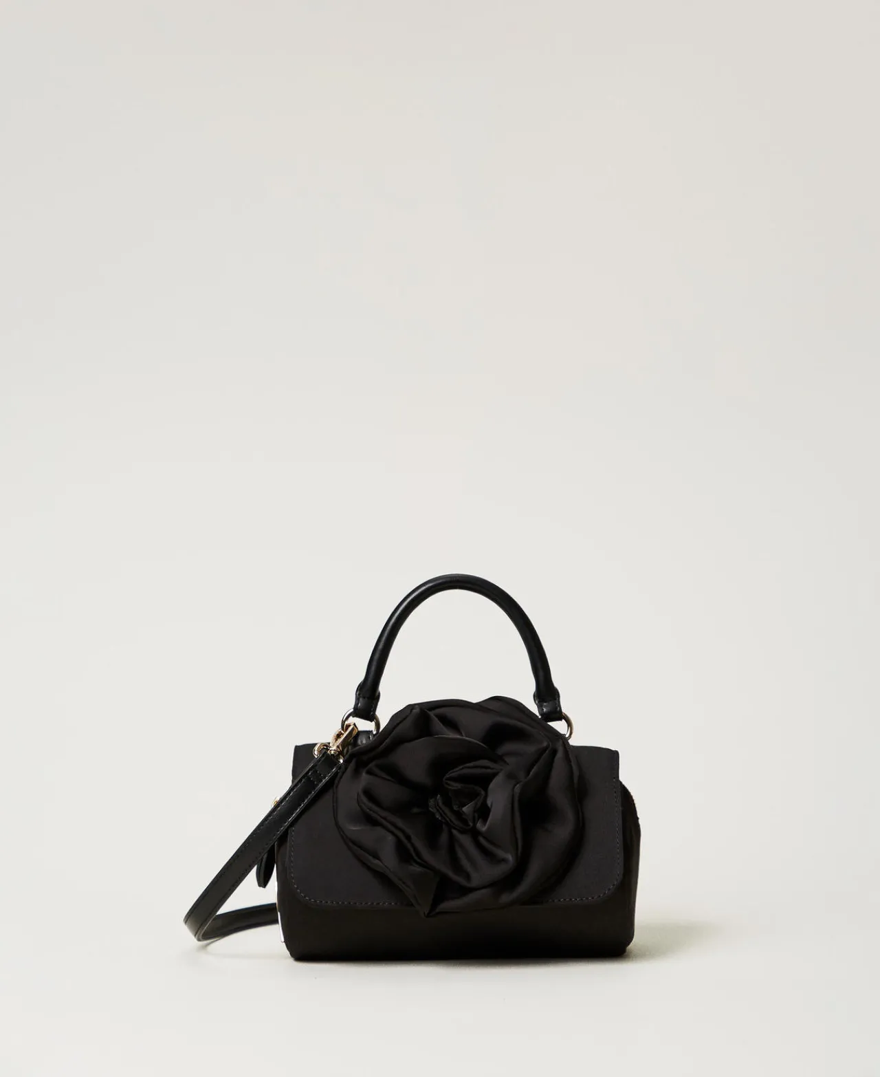 sac__bandoulire_avec_gran_0.webp Sacs Porté Épaule | Sacs À Bandoulière*TWINSET Milano Sac à Bandoulière Avec Grande Fleur Noir