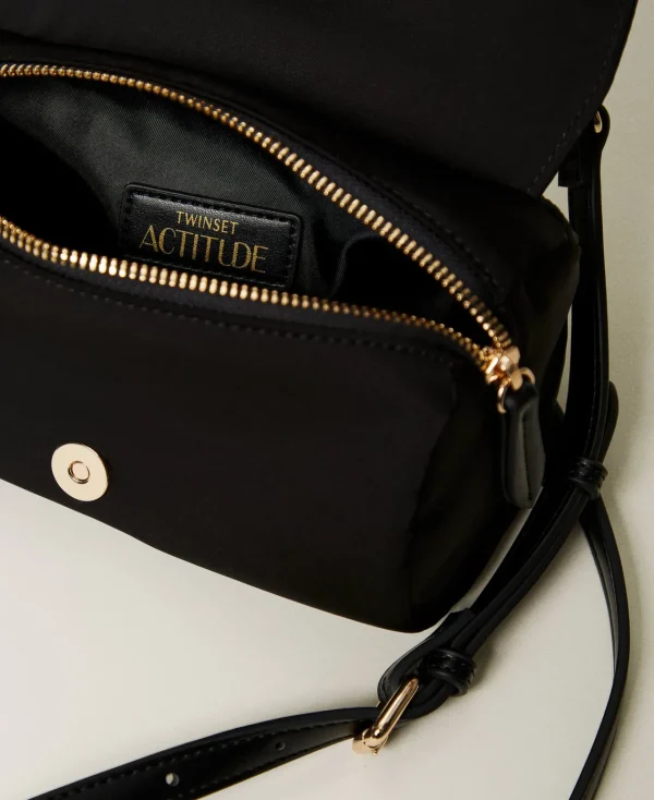 sac__bandoulire_avec_gran_4.webp Sacs Porté Épaule | Sacs À Bandoulière*TWINSET Milano Sac à Bandoulière Avec Grande Fleur Noir