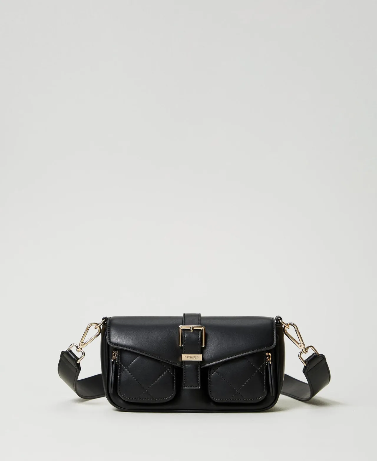 sac__bandoulire_avec_poch_0.webp Sacs Porté Épaule | Sacs À Bandoulière*TWINSET Milano Sac à Bandoulière Avec Poches Matelassées Noir
