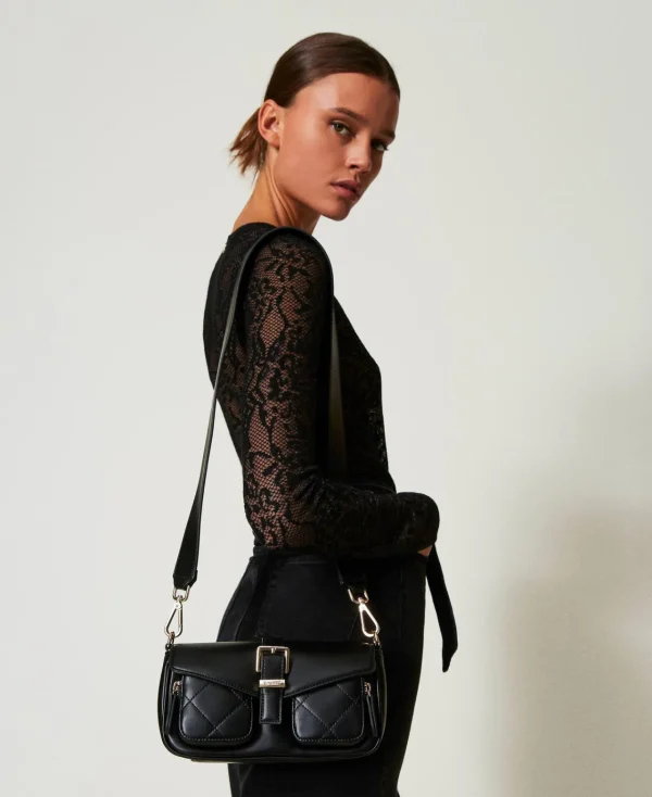Sacs Porté Épaule | Sacs À Bandoulière*TWINSET Milano Sac à Bandoulière Avec Poches Matelassées Noir