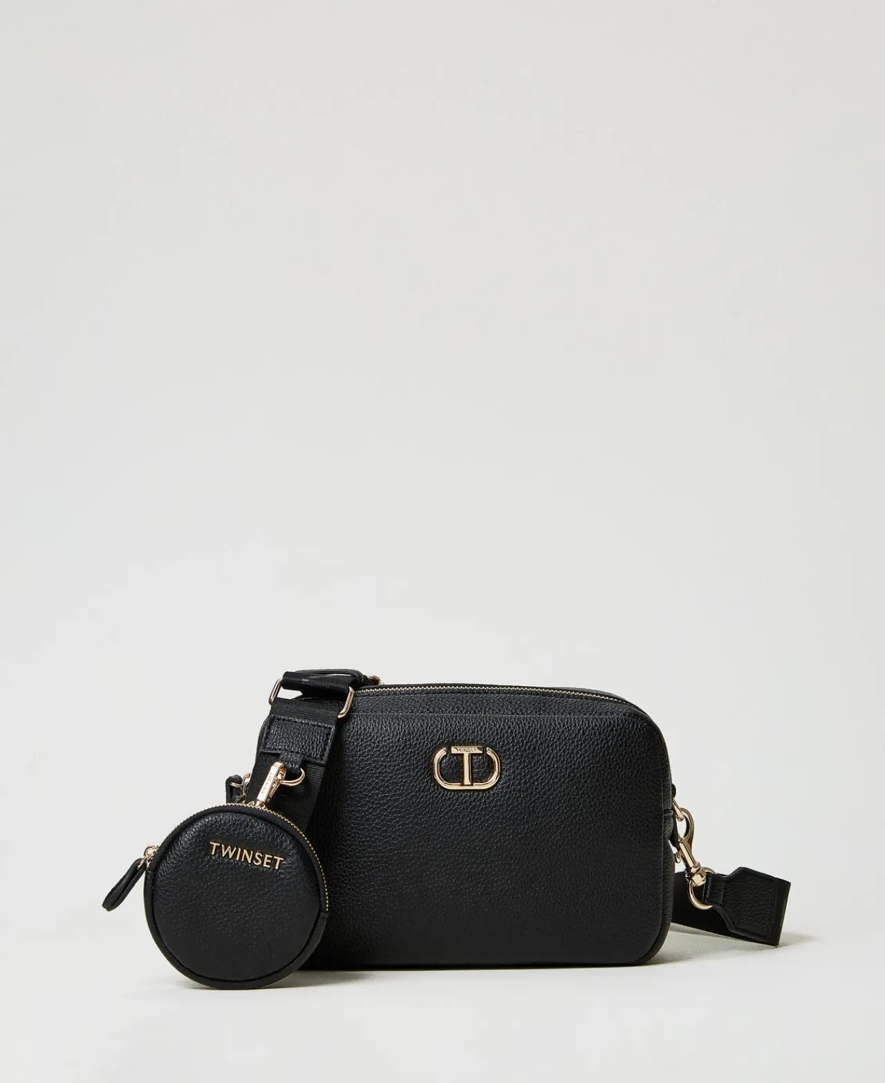 sac__bandoulire_avec_port_0.webp Sacs À Bandoulière | Sacs À Main*TWINSET Milano Sac à Bandoulière Avec Porte-monnaie Noir