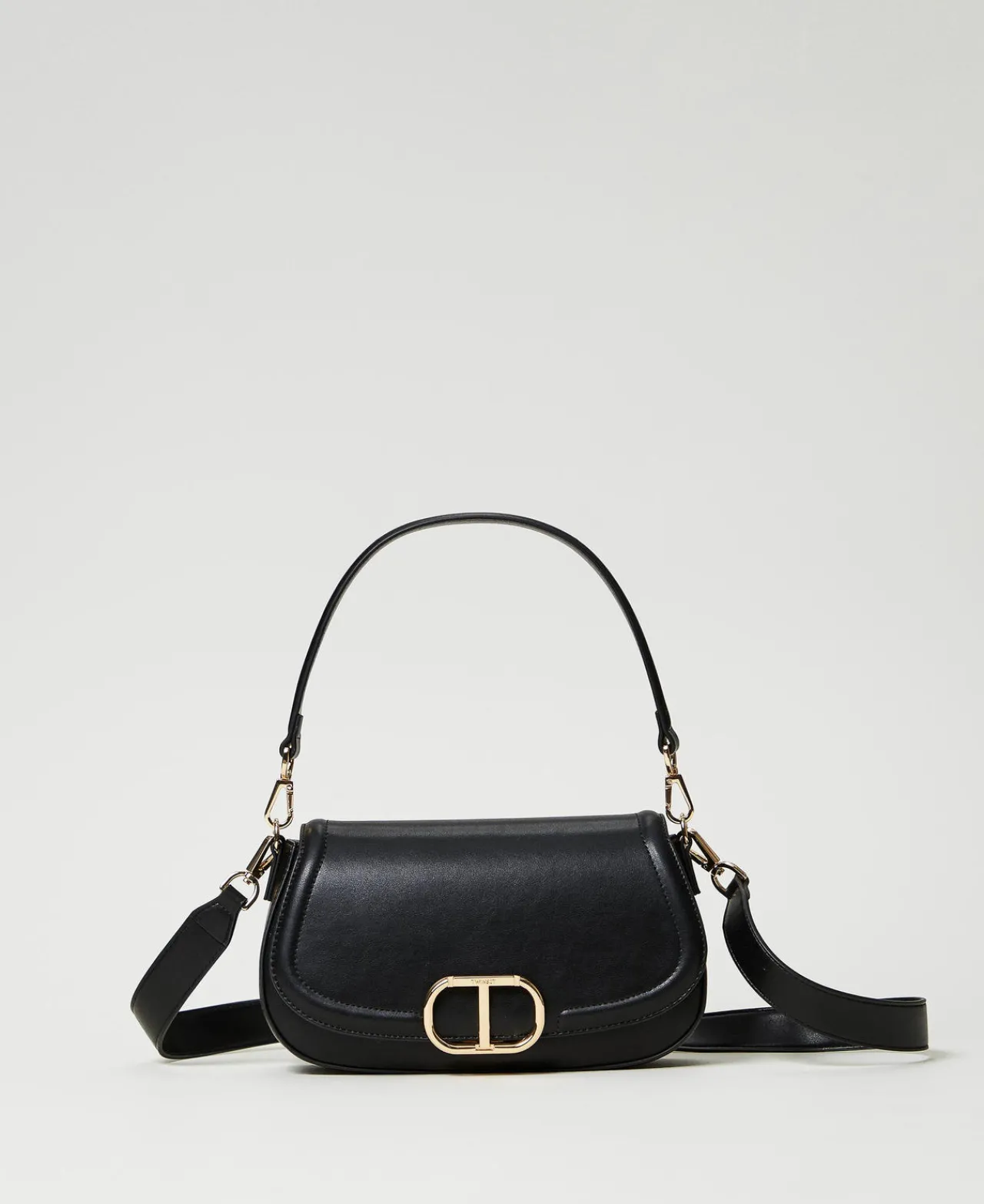 sac__bandoulire_brera_ave_0.webp Sacs Porté Épaule | Sacs À Bandoulière*TWINSET Milano Sac à Bandoulière «Brera» Avec Ouverture Oval T Noir