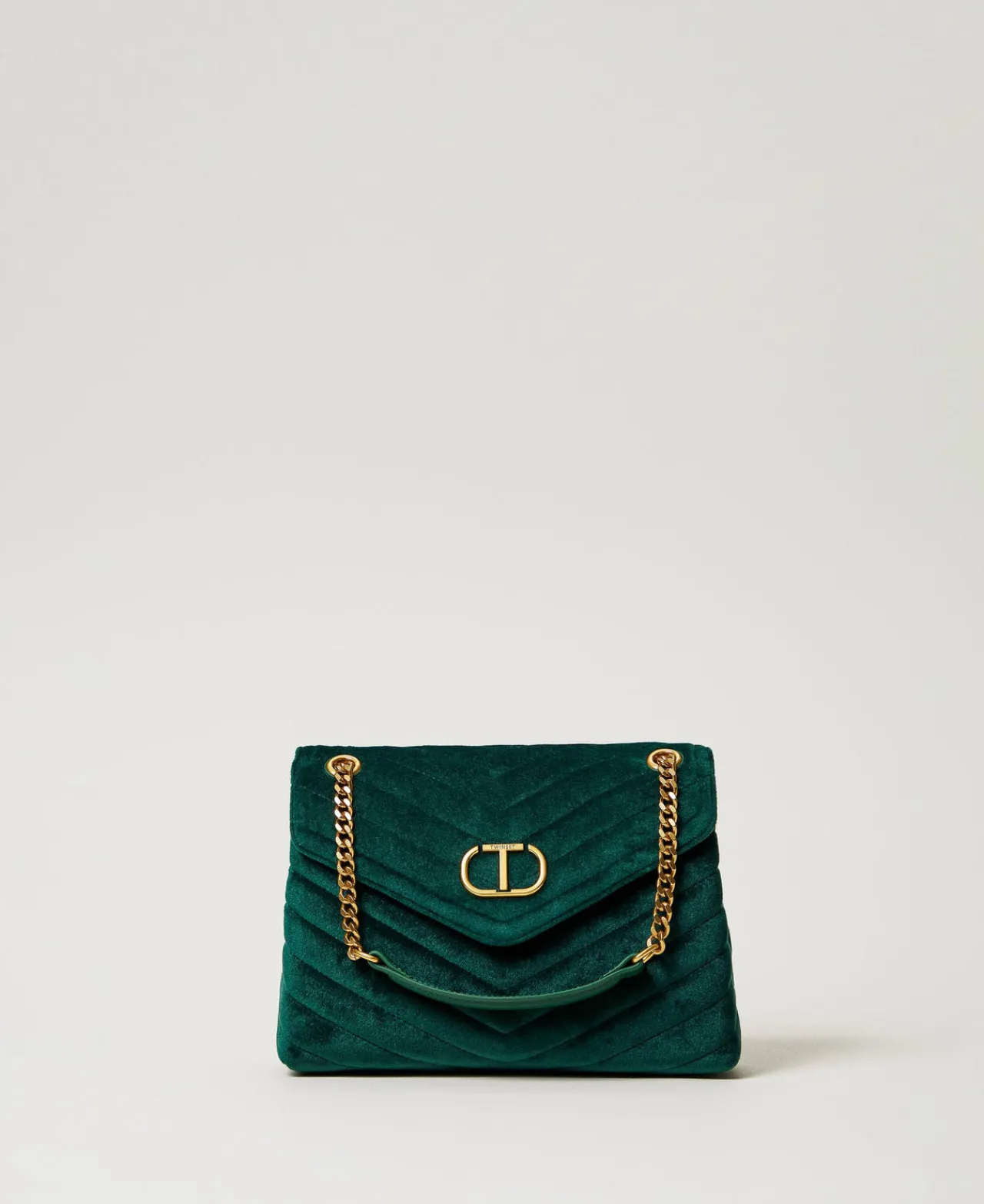 sac__bandoulire_dreamy_mo_0-1.webp Sacs Porté Épaule | Sacs À Bandoulière*TWINSET Milano Sac à Bandoulière «Dreamy» Moyen En Velours Vert « Monstera Green »