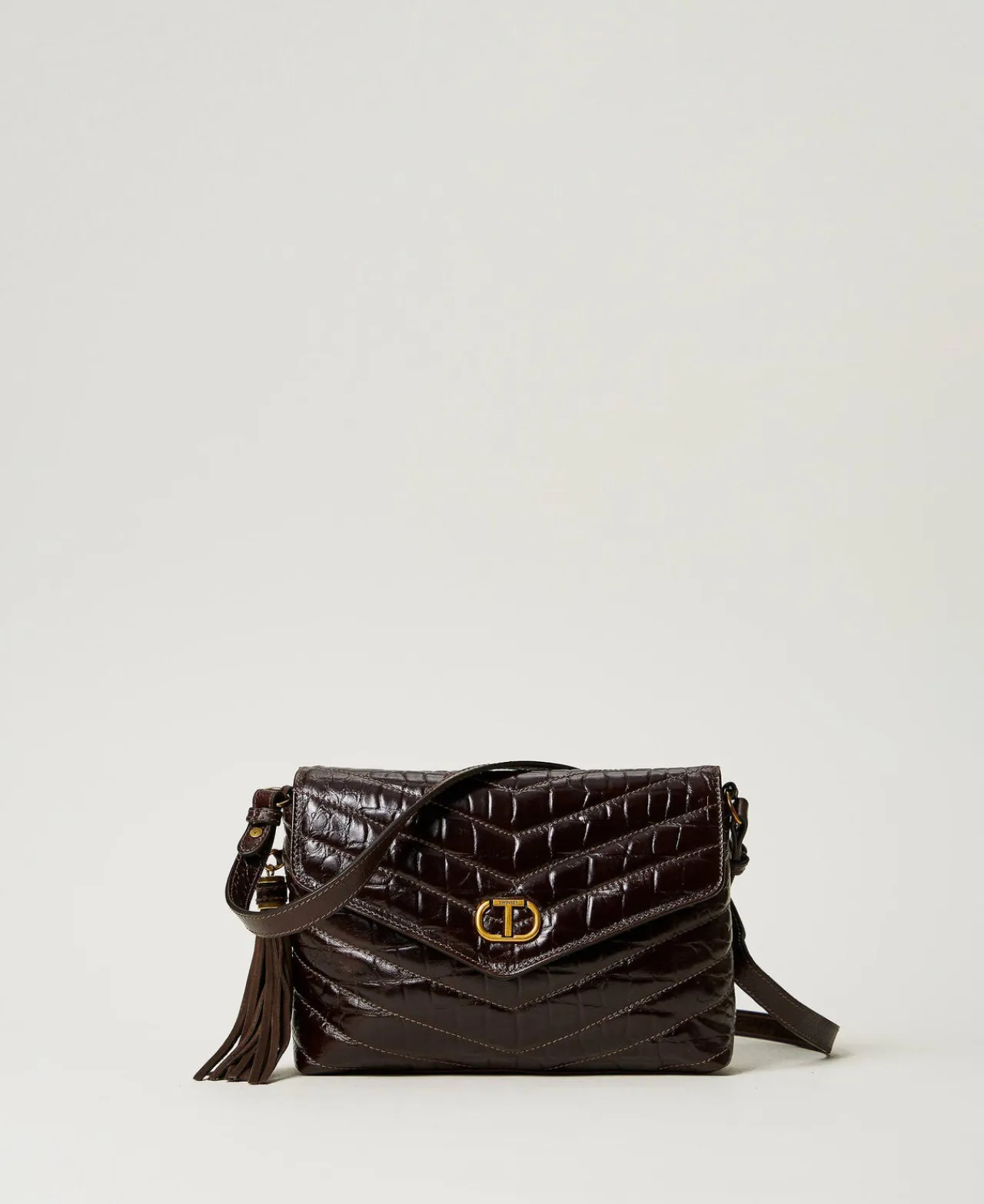 sac__bandoulire_dreamy_mo_0.webp Sacs Porté Épaule | Sacs À Bandoulière*TWINSET Milano Sac à Bandoulière «Dreamy» Moyen En Cuir Imprimé Croco Marron Fondant