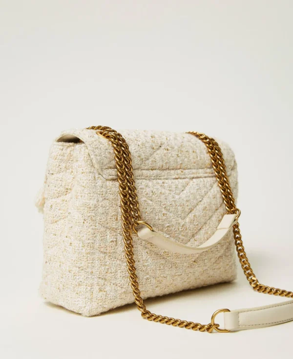 sac__bandoulire_dreamy_mo_3-3.webp Sacs Porté Épaule | Sacs À Bandoulière*TWINSET Milano Sac à Bandoulière «Dreamy» Moyen En Tweed Blanc « Old White »