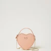 Sacs Porté Épaule | Sacs À Main*TWINSET Milano Sac à Bandoulière En Cœur «Mon Amour» Rose Poudre