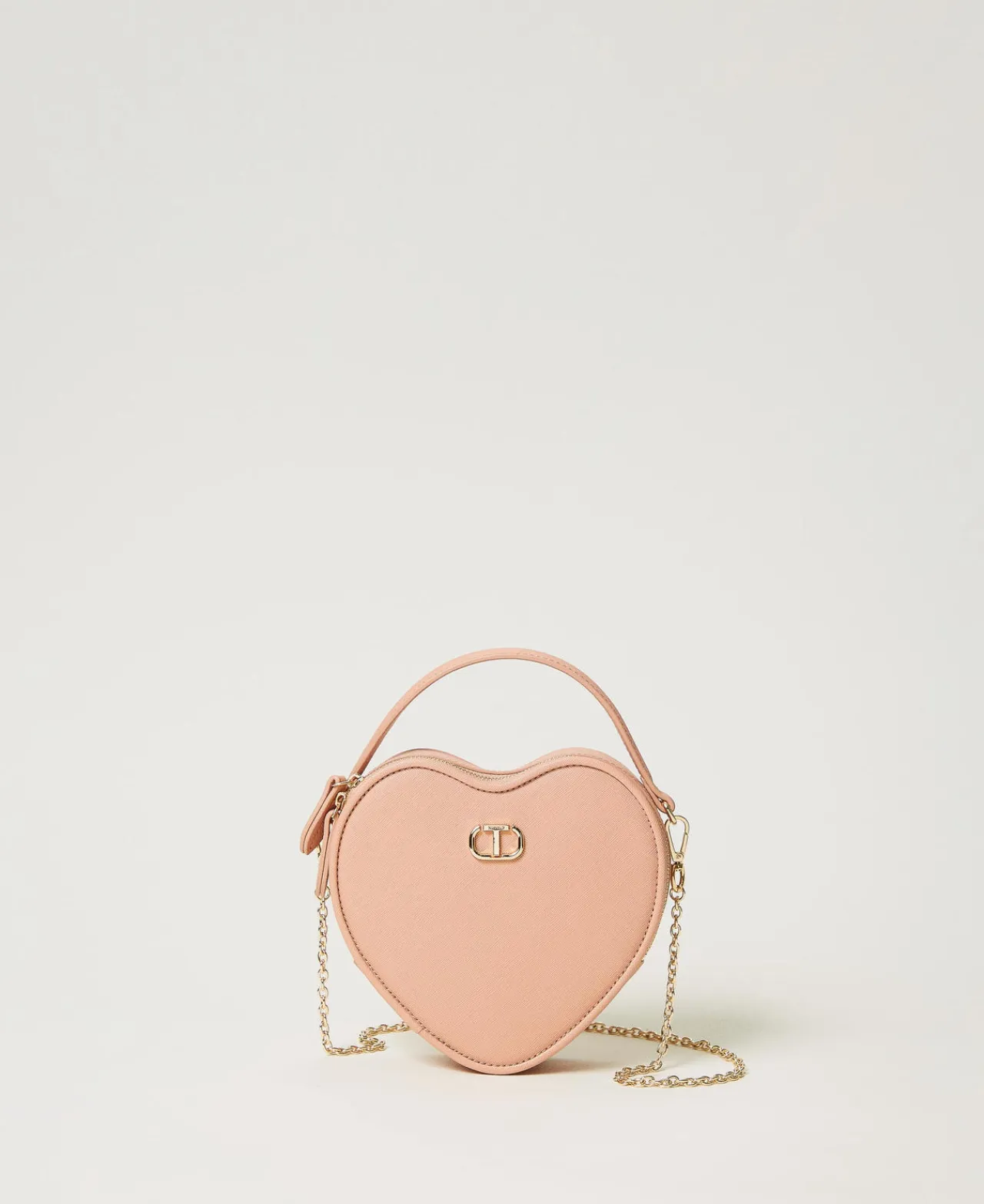 sac__bandoulire_en_cur_mo_0.webp Sacs Porté Épaule | Sacs À Main*TWINSET Milano Sac à Bandoulière En Cœur «Mon Amour» Rose Poudre