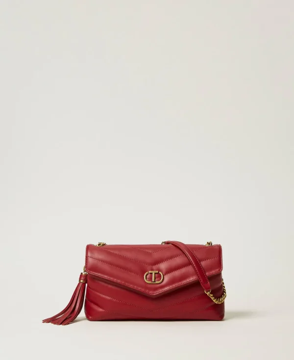 sac__bandoulire_moyen_dre_0.webp Sacs Porté Épaule | Sacs À Bandoulière*TWINSET Milano Sac à Bandoulière Moyen «Dreamy» En Cuir Bordeaux