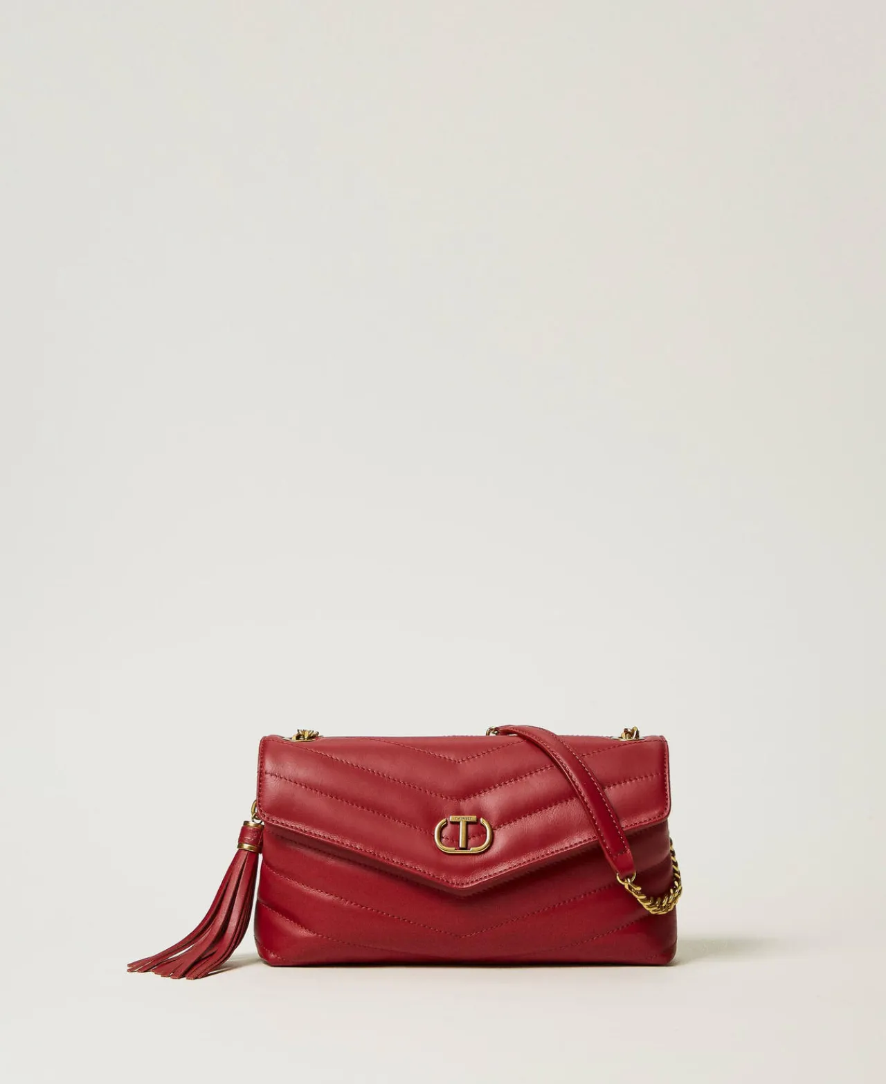 Sacs Porté Épaule | Sacs À Bandoulière*TWINSET Milano Sac à Bandoulière Moyen «Dreamy» En Cuir Bordeaux