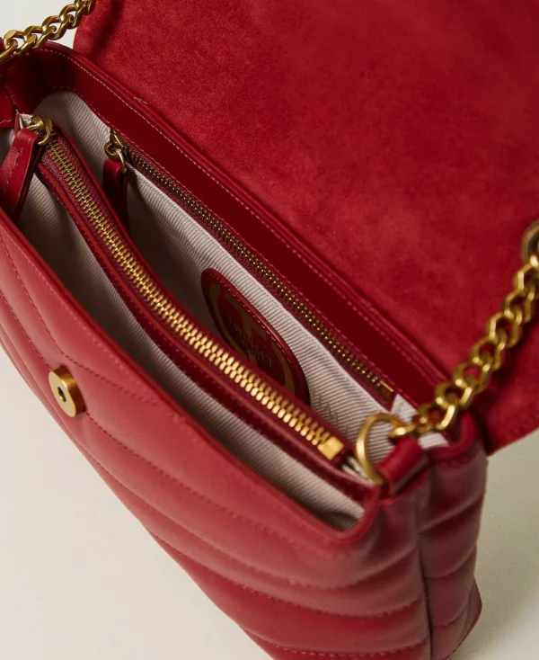 sac__bandoulire_moyen_dre_4.webp Sacs Porté Épaule | Sacs À Bandoulière*TWINSET Milano Sac à Bandoulière Moyen «Dreamy» En Cuir Bordeaux