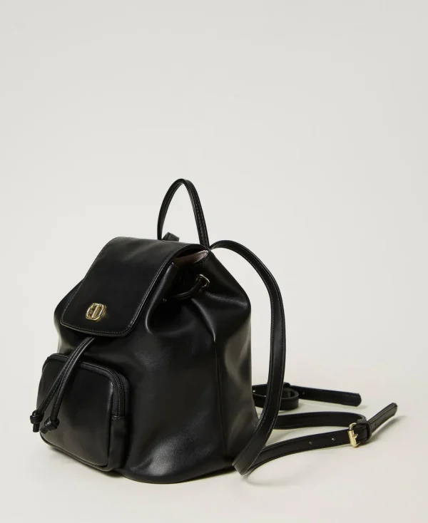 Accessoires*TWINSET Milano Sac à Dos Avec Poche Et Oval T Noir