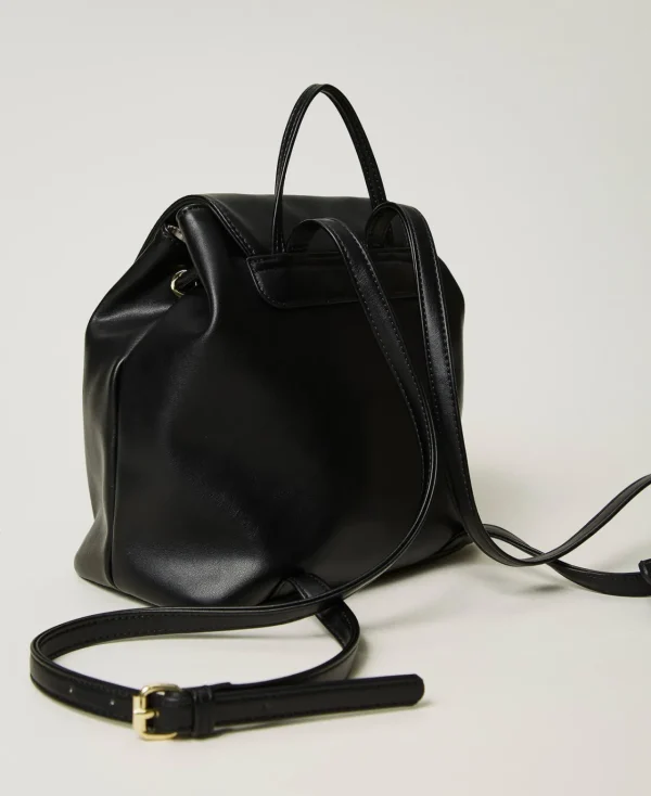 Accessoires*TWINSET Milano Sac à Dos Avec Poche Et Oval T Noir