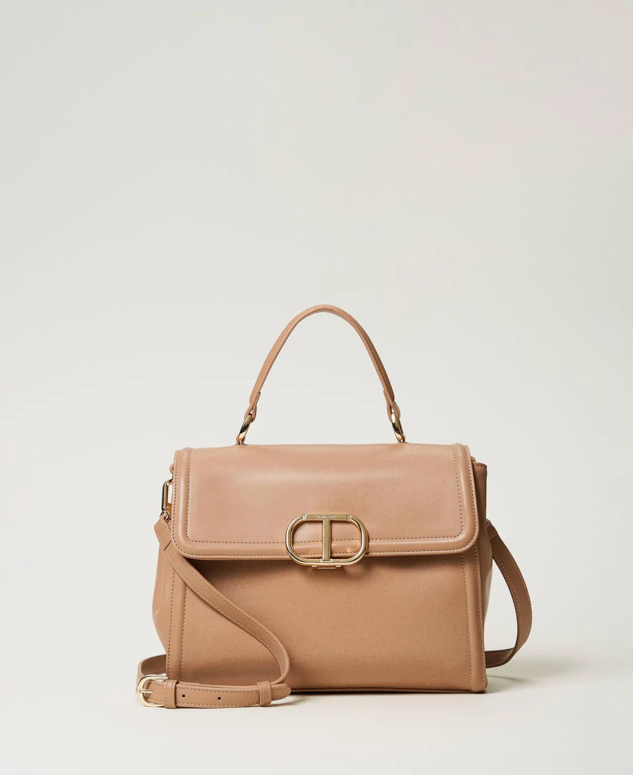 sac__main_brera_avec_ouve_0.webp Sacs Porté Épaule | Sacs À Bandoulière*TWINSET Milano Sac à Main «Brera» Avec Ouverture Oval T Chocolate Malt