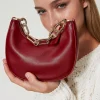 sac_mini_croissant_avec_f_1.webp Mini Sacs | Sacs À Main*TWINSET Milano Sac «Mini Croissant» Avec Fermeture Oval T Rouge Pompéien