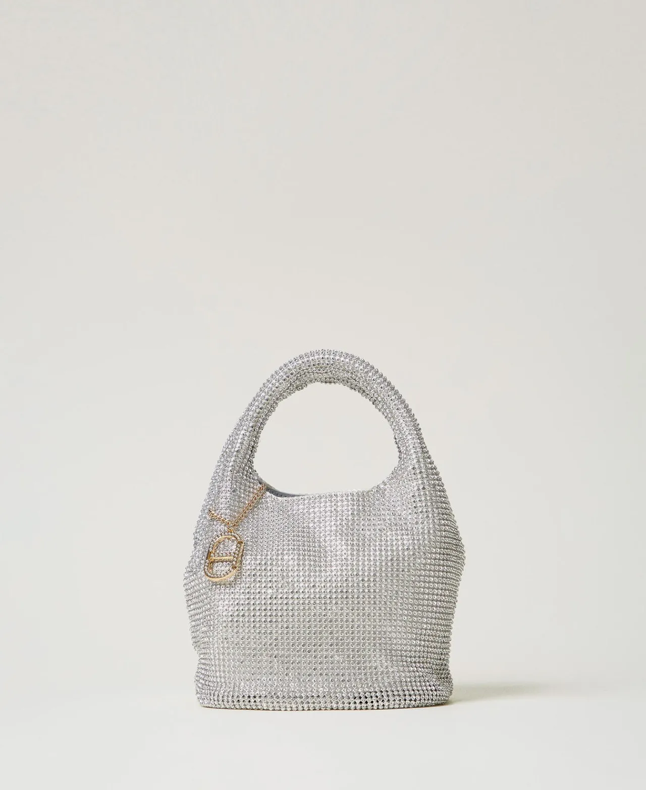Mini Sacs | Besaces*TWINSET Milano Sac «Rendez-vous» En Strass Avec Charm Oval T Cristal