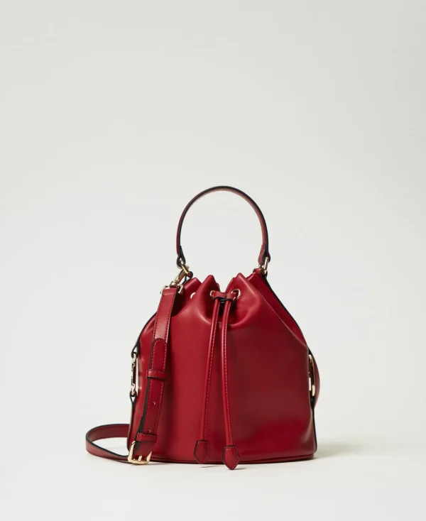 Sacs Porté Épaule | Sacs À Main*TWINSET Milano Sac Seau Avec Boucle Oval T Rouge Pompéien