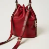 Sacs Porté Épaule | Sacs À Main*TWINSET Milano Sac Seau Avec Boucle Oval T Rouge Pompéien