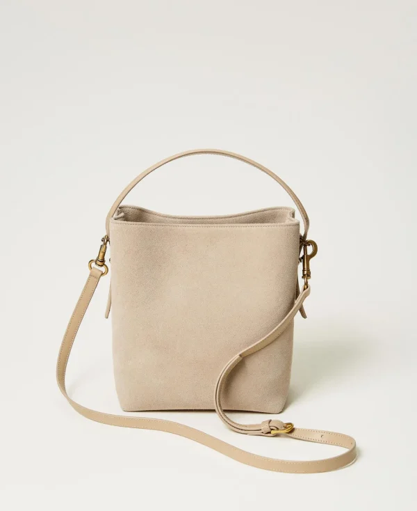 sac_seau_chelsea_en_cuir_2.webp Sacs Porté Épaule | Sacs À Bandoulière*TWINSET Milano Sac Seau «Chelsea» En Cuir Sable