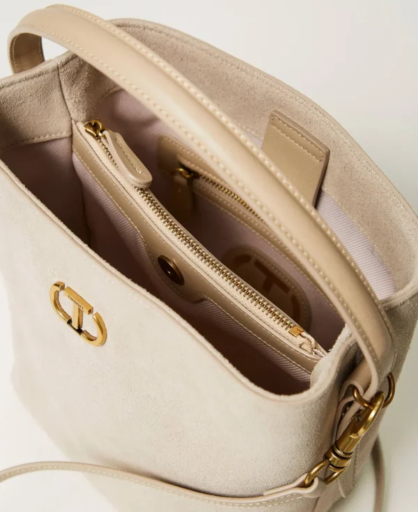 sac_seau_chelsea_en_cuir_3.webp Sacs Porté Épaule | Sacs À Bandoulière*TWINSET Milano Sac Seau «Chelsea» En Cuir Sable