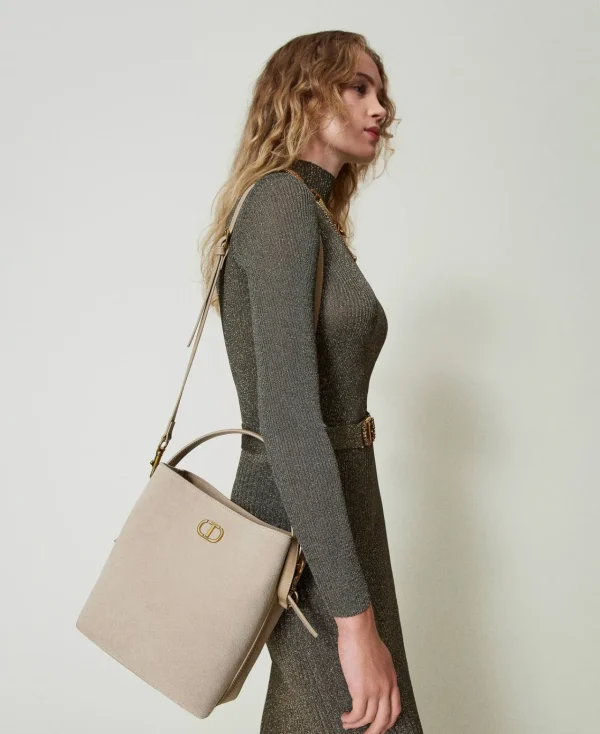sac_seau_chelsea_en_cuir_4.webp Sacs Porté Épaule | Sacs À Bandoulière*TWINSET Milano Sac Seau «Chelsea» En Cuir Sable