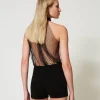 short_ajust_en_maille_3.webp Shorts*TWINSET Milano Short Ajusté En Maille Noir