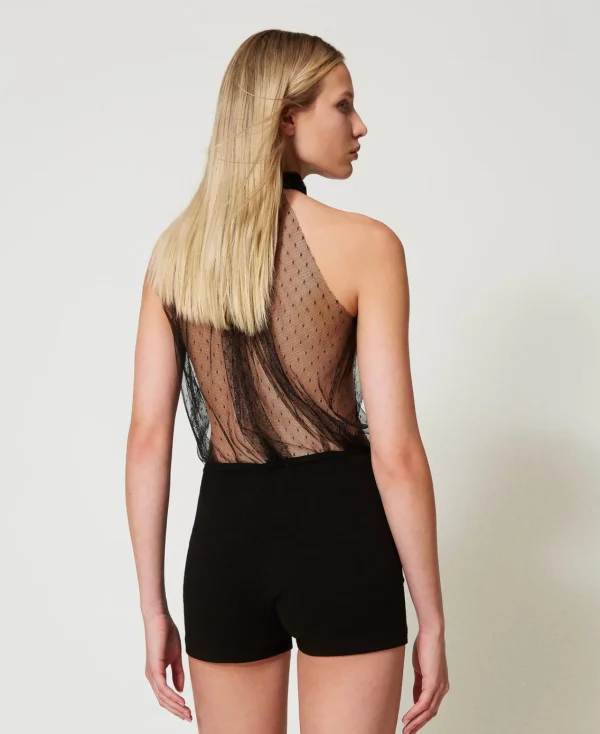 short_ajust_en_maille_3.webp Shorts*TWINSET Milano Short Ajusté En Maille Noir
