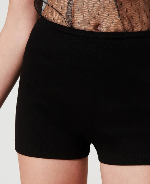 short_ajust_en_maille_4.webp Shorts*TWINSET Milano Short Ajusté En Maille Noir