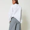 short_avec_broderies_rali_3.webp Shorts*TWINSET Milano Short Avec Broderies Réalisées à La Main Gris Chiné