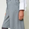 short_avec_broderies_rali_4.webp Shorts*TWINSET Milano Short Avec Broderies Réalisées à La Main Gris Chiné
