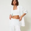 short_avec_sequins_allove_0.webp Shorts*TWINSET Milano Short Avec Sequins All-over Blanc "Papers"