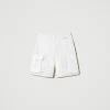 short_avec_sequins_allove_1.webp Shorts*TWINSET Milano Short Avec Sequins All-over Blanc "Papers"